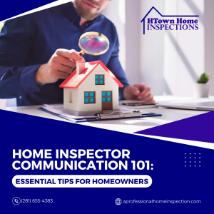 A home inspector examines a small house model with a magnifying glass, symbolizing the thoroughness and attention to detail in home inspections.