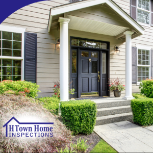 Elegant home with neatly trimmed shrubs and a welcoming entrance