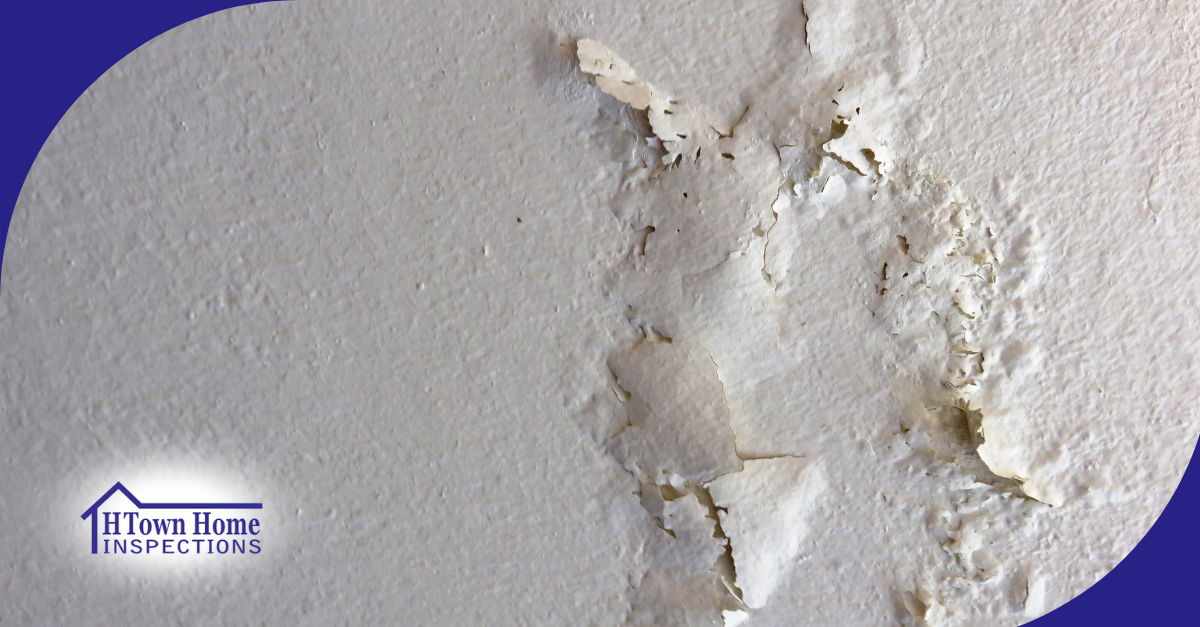 Blistering wall paint from hidden moisture damage