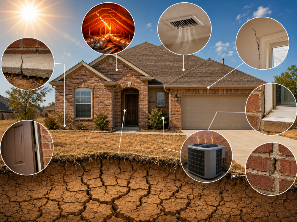 infographic showing foundation and HVAC concerns.